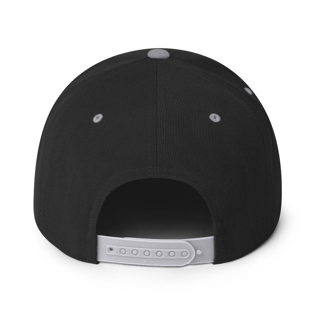 Classic Embroidered Snapback Gray & Black Unisex