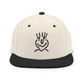 Classic Snapback Embroidered Beige & Black Unisex
