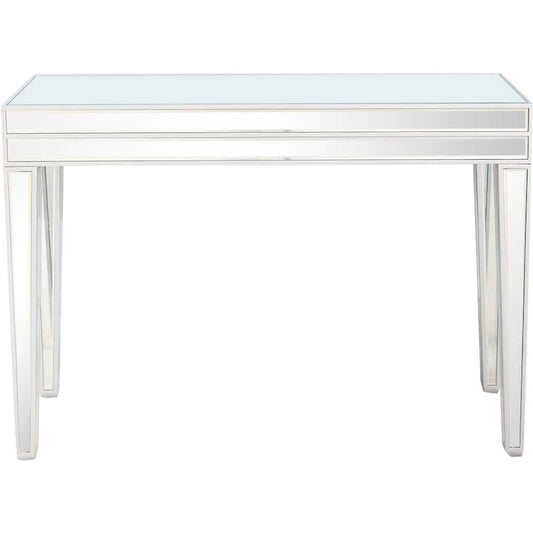 Holly 44 in. Clear Rectangle Mirrored Glass Console Table