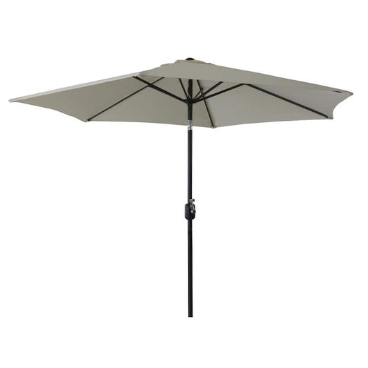 9 ft. Steel Market Outdoor Tilt Patio Umbrella in White