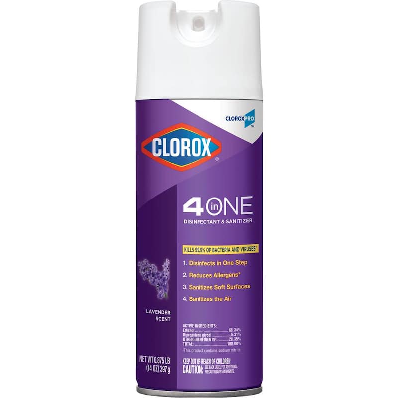 Clorox 14 oz. Lavender Scented Disinfectant and Sanitizer Aerosol Spray