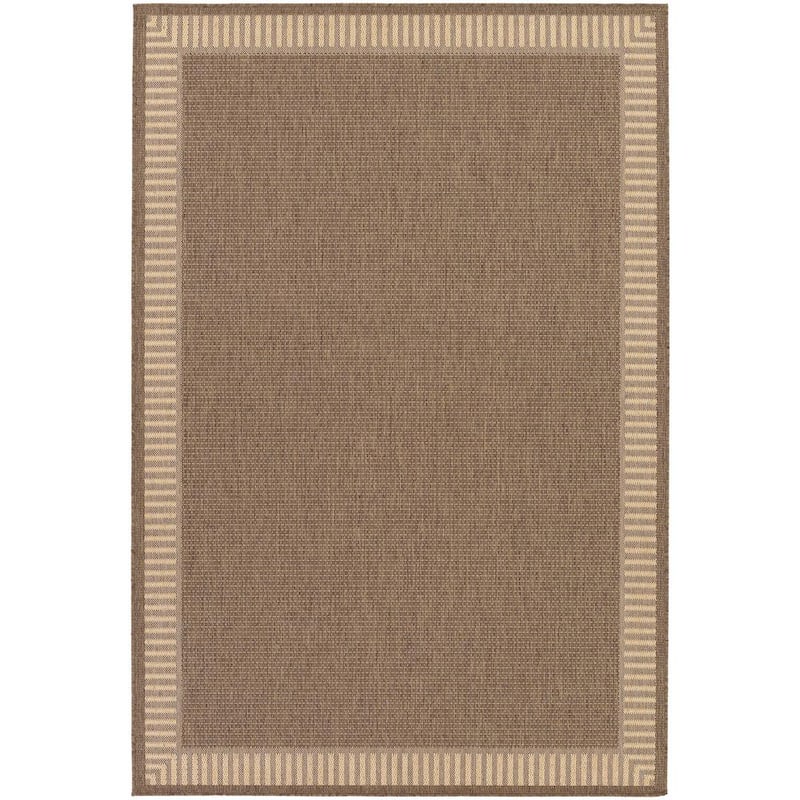 Recife Wicker Stitch Cocoa-Natural 8 ft. x 11 ft. Indoor/Outdoor Area Rug