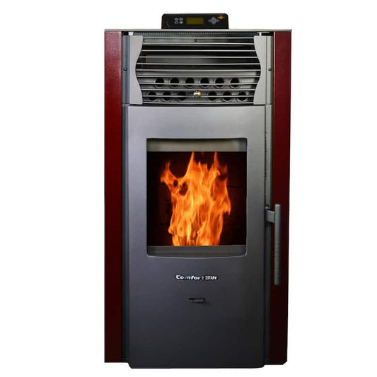 HP50-Burgundy Pellet Stove 2,200 sq. ft. EPA Certified in Burgundy