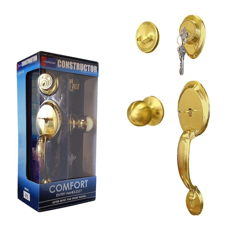 Polished Brass Comfort Entry Handleset