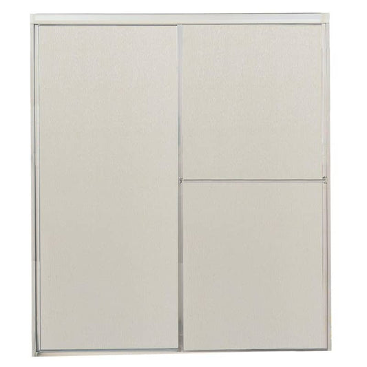 Model 1100 47-1/2 in. x 63 in. Framed Bypass Sliding Shower Enclosure in Bright Clear with Rain Glass and Towel Bar