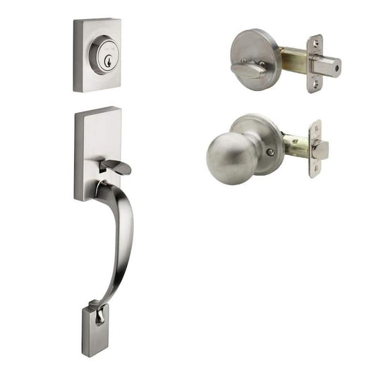 Fashion Satin Stainless Door Handleset and Ball Knob Trim