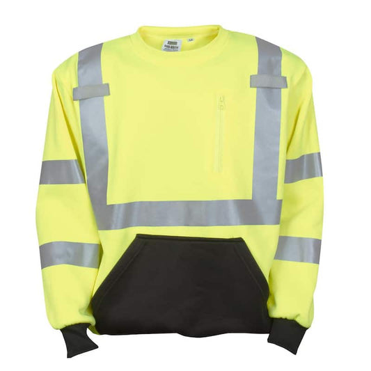 COR-BRITE Type R Class-3 3XL Lime Crew Neck Sweatshirt