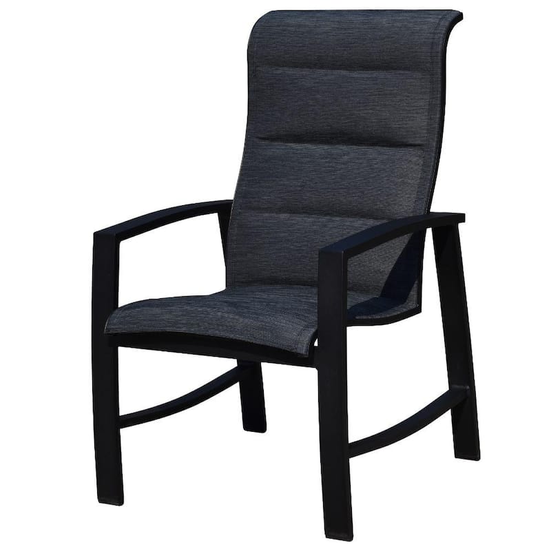 Santorini Black Padded-Sling Dining Chair