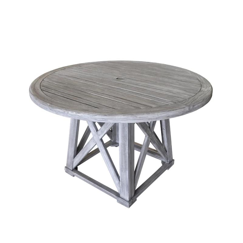 Surf Side Collection Teak Outdoor Round Dining Table