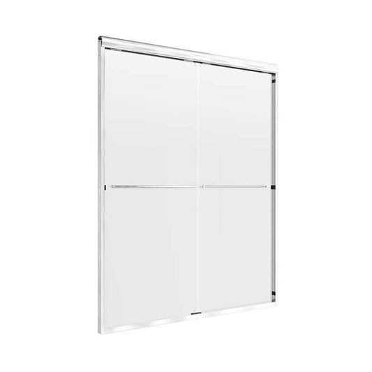 Cove 38 in. to 42 in. x 65 in. Semi-Framed Sliding Bypass Shower Door in Silver with 1/4 in. Clear Glass