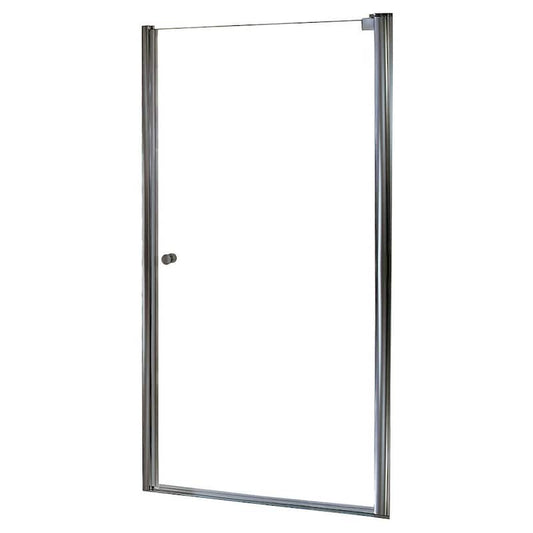 Cove 28.5 in. to 30.5 in. x 72 in. H Semi-Framed Pivot Shower Door in Brushed Nickel with Clear Glass