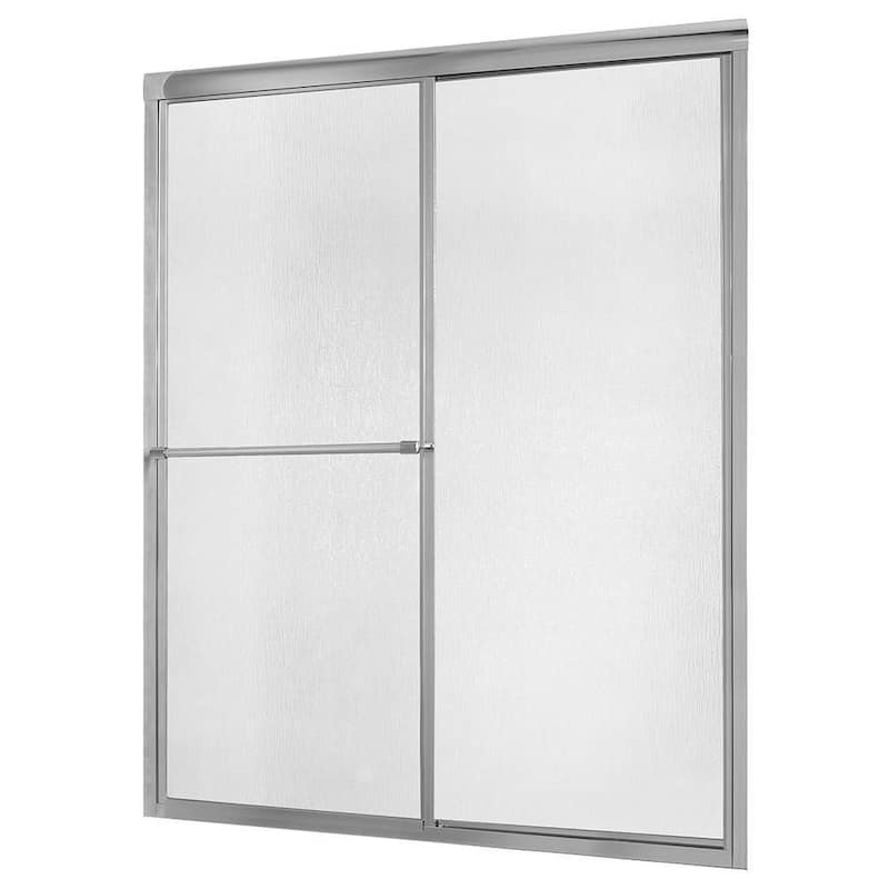 Tides 44 in. to 48 in. x 70 in. H Framed Sliding Shower Door in Silver and Rain Glass