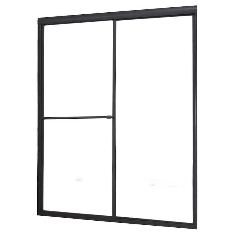 Tides 56 in. to 60 in. x 70 in. H Framed Sliding Shower Door in Oil Rubbed Bronze and Clear Glass