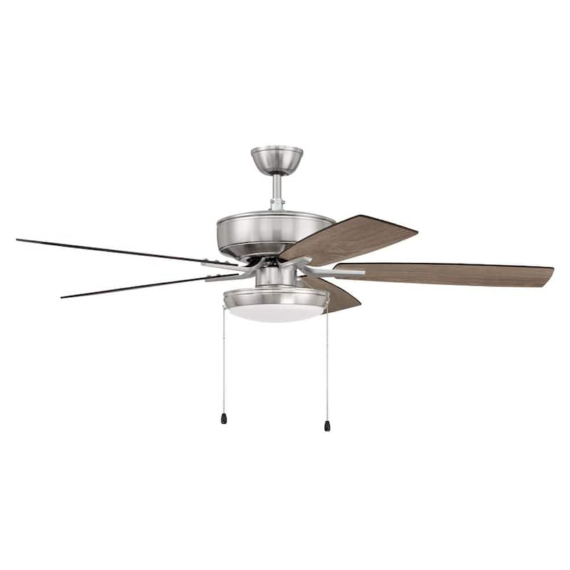 Pro Plus 52 in. Indoor Brushed Polished Nickel Ceiling Fan