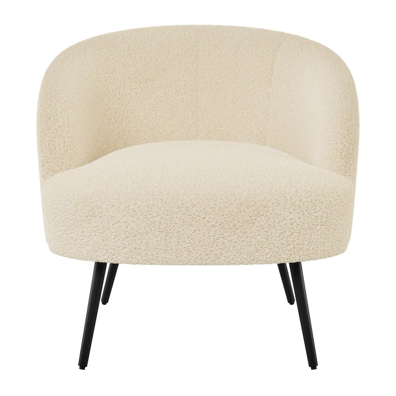 Gianna Cream Boucle Barrel Accent Chair