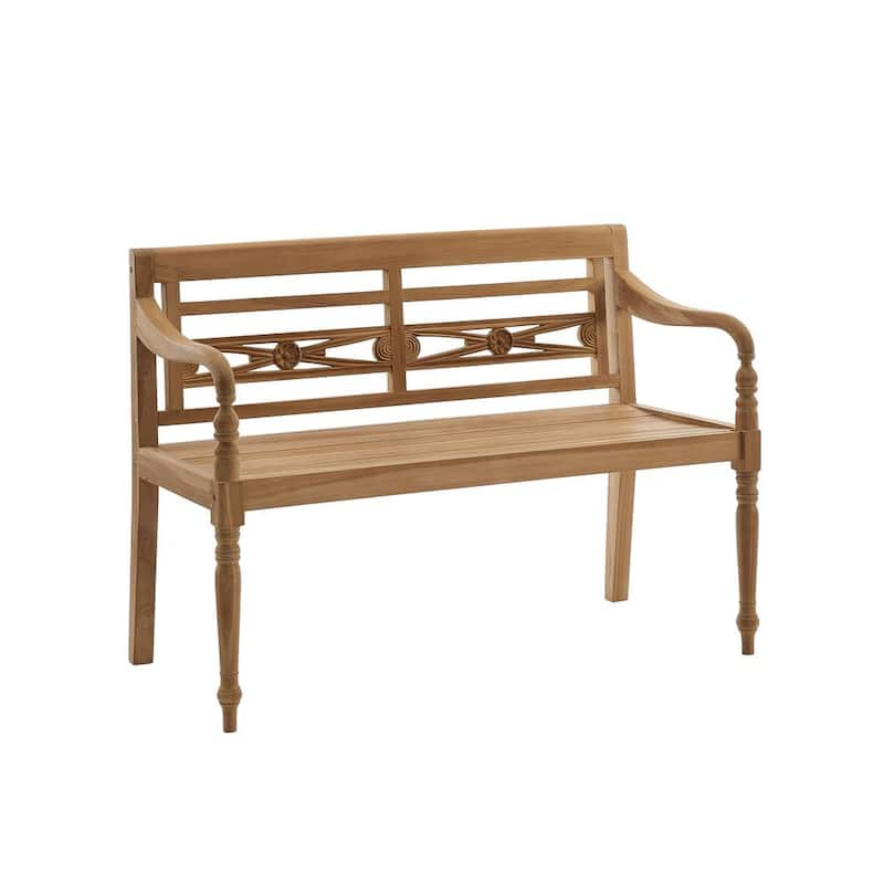 Anika Natural 2-Person Teak Outdoor Bench