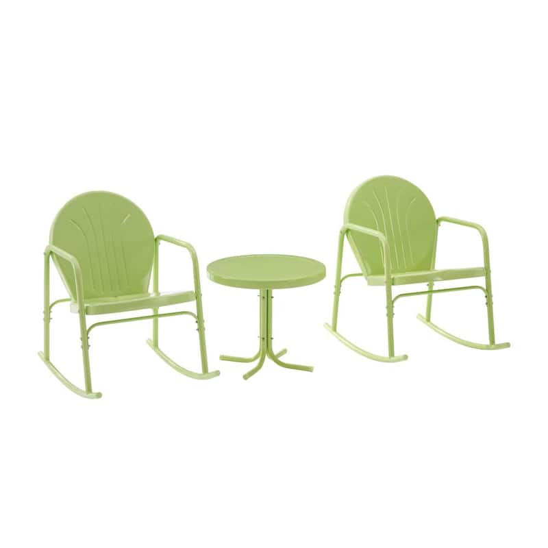 Griffith Key Lime 3-Piece Metal Patio Conversation Set