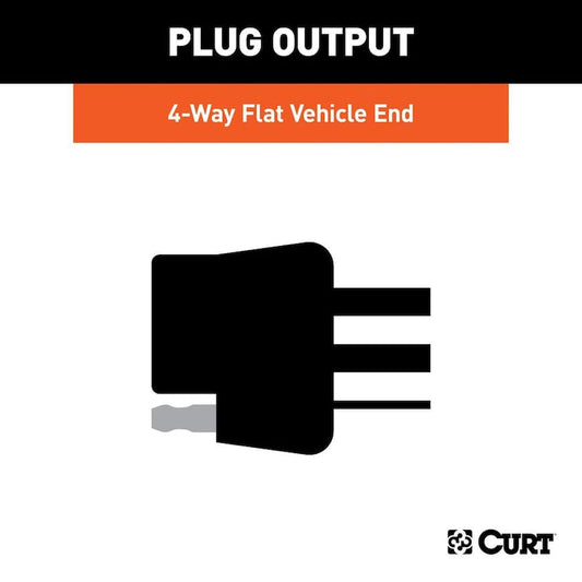 Custom Vehicle-Trailer Wiring Harness, 4-Way Flat Output, Select Dodge Challenger, Quick Electrical Wire T-Connector