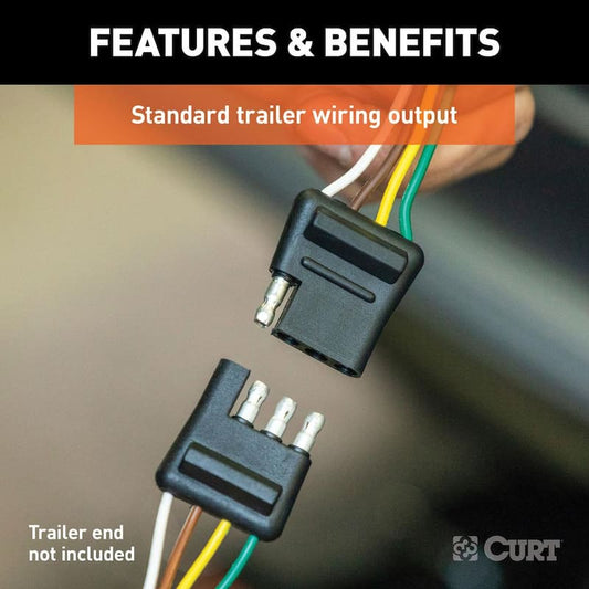 Custom Vehicle-Trailer Wiring Harness, 4-Way Flat Output, Select Chevrolet Cruze, Quick Electrical Wire T-Connector