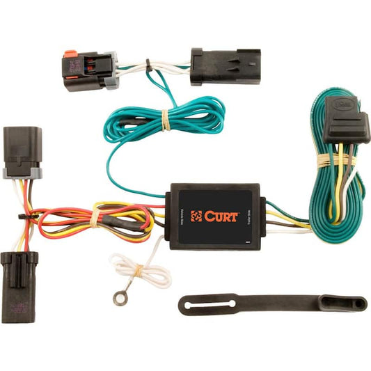 Custom Vehicle-Trailer Wiring Harness, 4-Way Flat Output, Select Dodge Ram 1500, 2500, 3500, Quick T-Connector