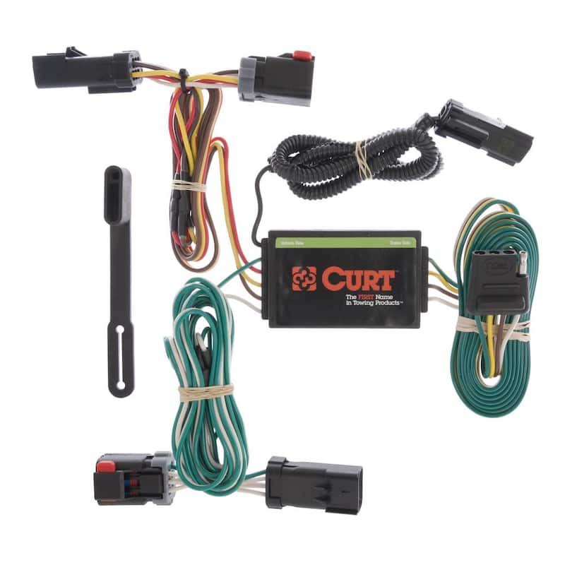 Custom Vehicle-Trailer Wiring Harness, 4-Way Flat Output, Select Chrysler Pacifica, Quick Electrical Wire T-Connector