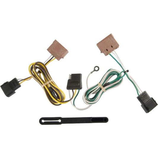 Custom Vehicle-Trailer Wiring Harness, 4-Way Flat Output, Select Ford Fiesta Sedan, Quick Electrical Wire T-Connector