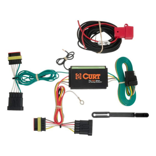 Custom Vehicle-Trailer Wiring Harness, 4-Way Flat Output, Select Fiat 500, Quick Electrical Wire T-Connector