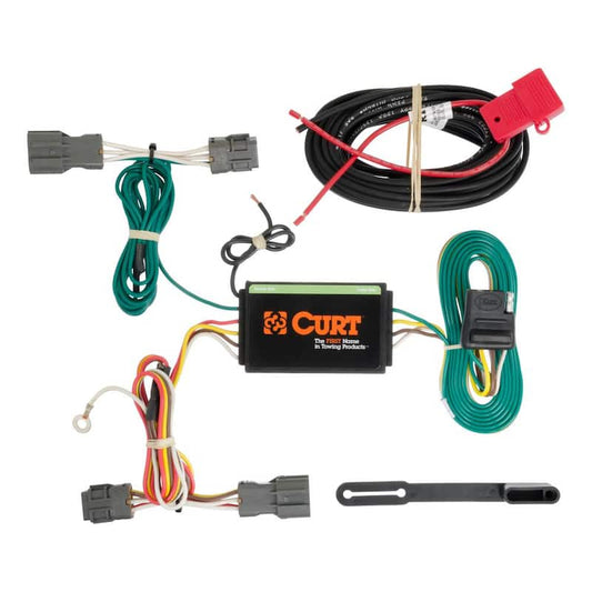 Custom Vehicle-Trailer Wiring Harness, 4-Way Flat Output, Select Kia Borrego, Hyundai Santa Fe, Sport, Quick T-Connector