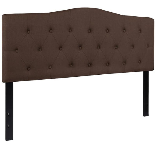 Dark Brown Queen Headboard Panel Design