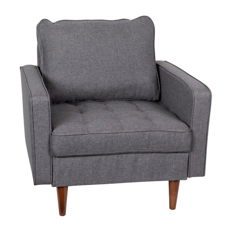 Dark Gray Fabric Accent Chair