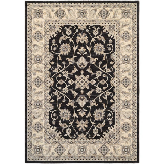 Everest Rosetta Ebony 2 ft. x 4 ft. Area Rug