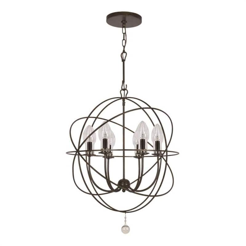 Solaris 6-Light English Bronze Standard Outdoor Chandelier