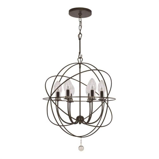 Solaris 6-Light English Bronze Standard Outdoor Chandelier