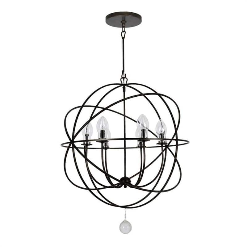 Solaris 6-Light English Bronze Standard Outdoor Chandelier