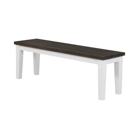 Kingman Espresso and White Bench (18.25 in. H x 54 in. W x 15 in. D)