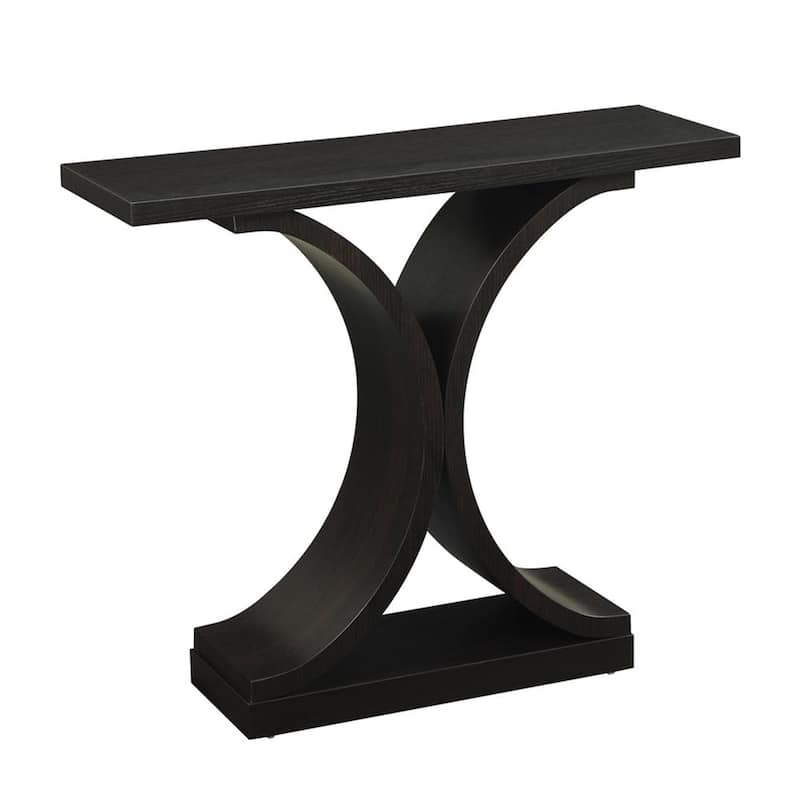 Newport 36 in. Espresso Standard Rectangle Composite Console Table