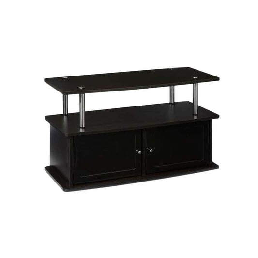 Designs2Go 36 in. Espresso Particle Board TV Stand 36 in. with Doors