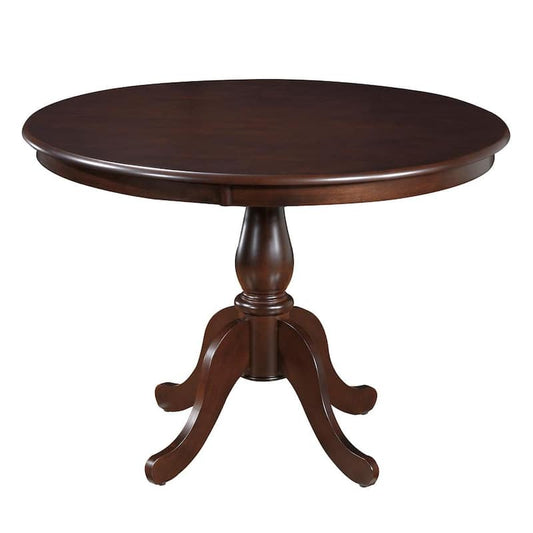 Fairview Espresso 42 in. Round Pedestal Dining Table