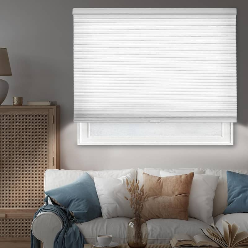 Cut-to-Width Evening Mist 9/16 in. Blackout Cordless Cellular Shade - 26.5 in. W x 84 in. L