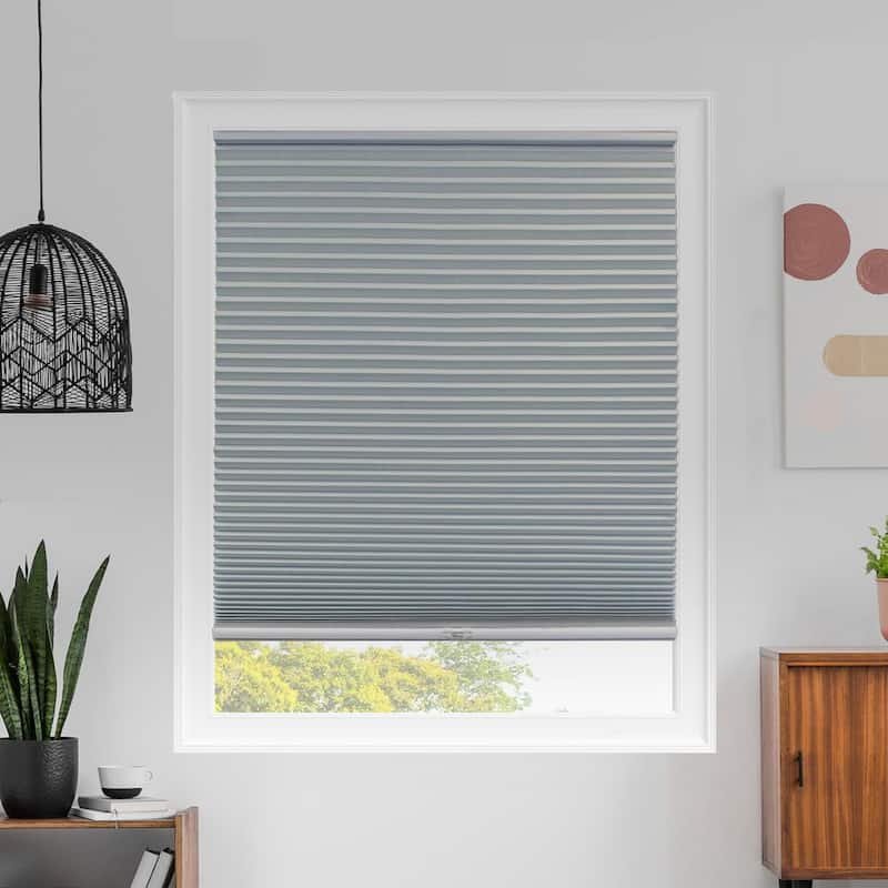 Cut-to-Size Evening Snowfall Cordless Blackout Polyester Cellular Shades 18.75 in. W x 48 in. L