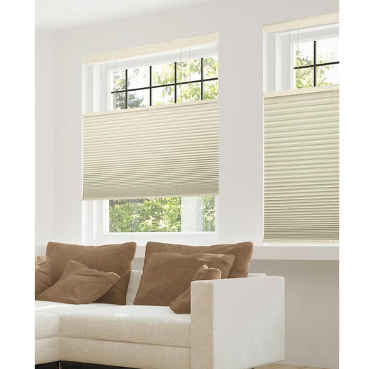 Cut-to-Width Fawn 9/16 in. Blackout Cordless Cellular Shades - 31 in. W x 48 in. L