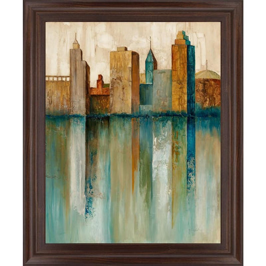 City View IlBy Norm Olson Framed Abstract Print Wall Art 28 in. x 34 in.