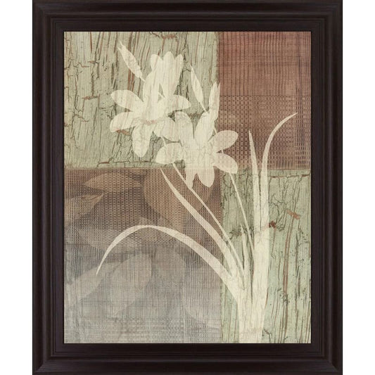 Lily SilhouetteBy Various Framed Print Nature Wall Art 28 in. x 34 in.