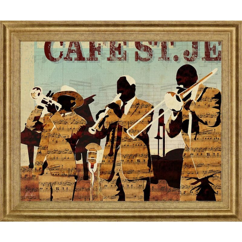 Cafe Saint JeanBy Kyle Mosher Framed Print Home Wall Art 28 in. x 34 in.