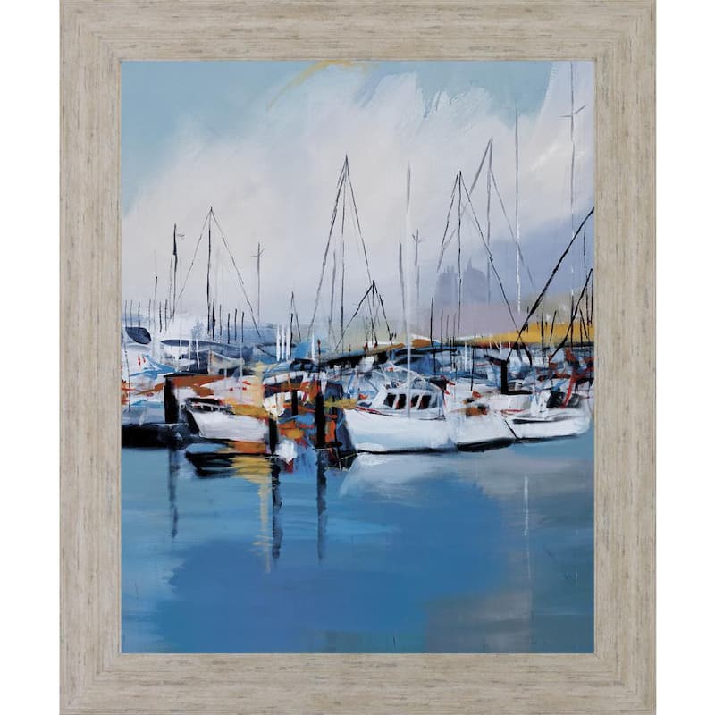 Along The QuayBy Fitsimmons, A. Framed Home Print Wall Art 28 in. x 34 in.