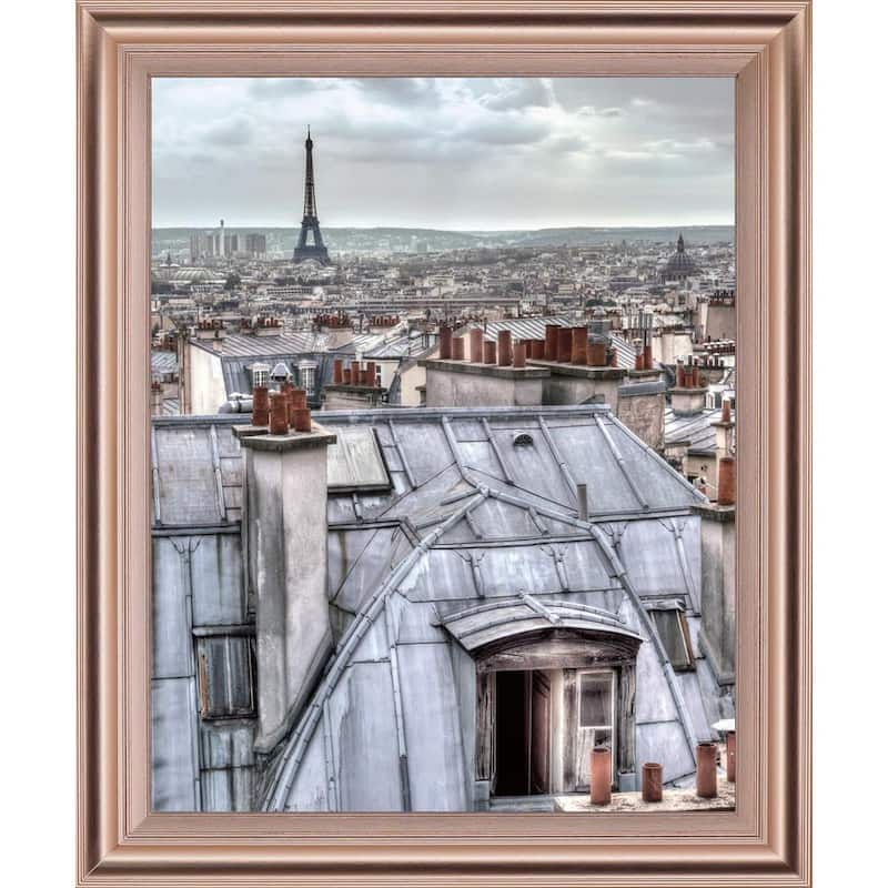 Paris RooftopsBy Assaf Frank Framed Print Culture Wall Art 28 in. x 34 in.