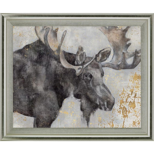 Alces Train IBy Beverley Hawksley Framed Print Animal Wall Art 28 in. x 34 in.