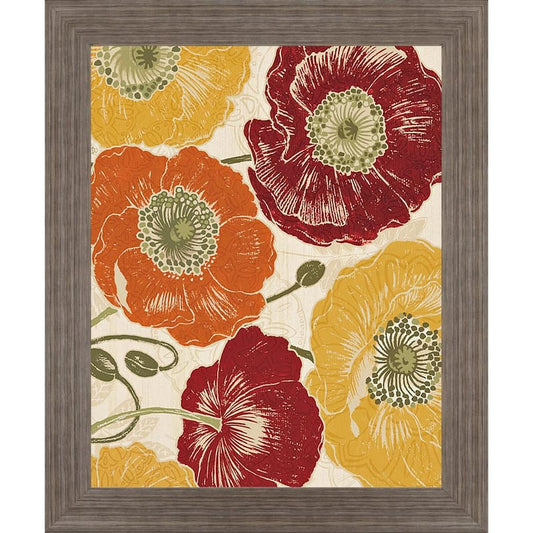 A Poppy's Touch I SpiceBy Daphne Brissonnet Framed Print Wall Art 28 in. x 34 in.