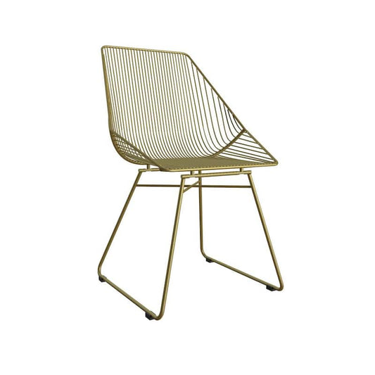 Ellis Gold Metal Modern Metal Accent Chair