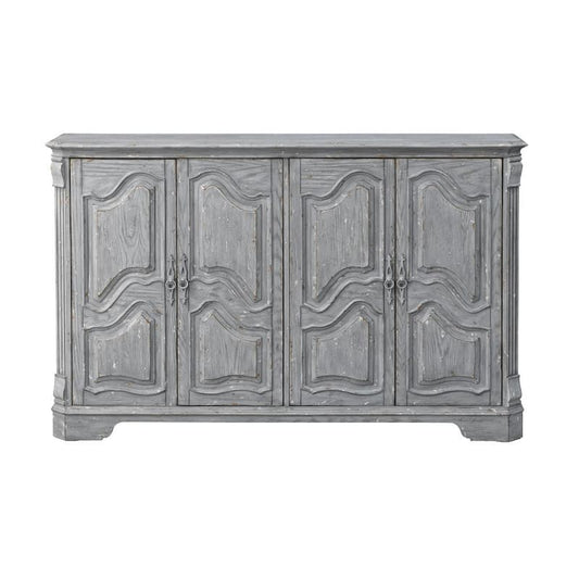 Gramercy Weathered Grey 64 in. Credenza with 4-Doors